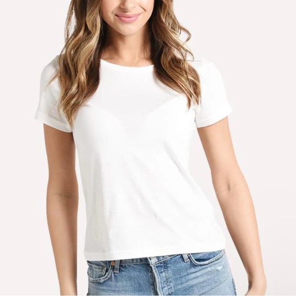 J Brand White Short Sleeve Tee NWT - Picture 1 of 5